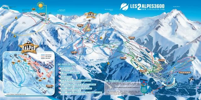 Plan des pistes des 2 Alpes Votre terrain de jeu